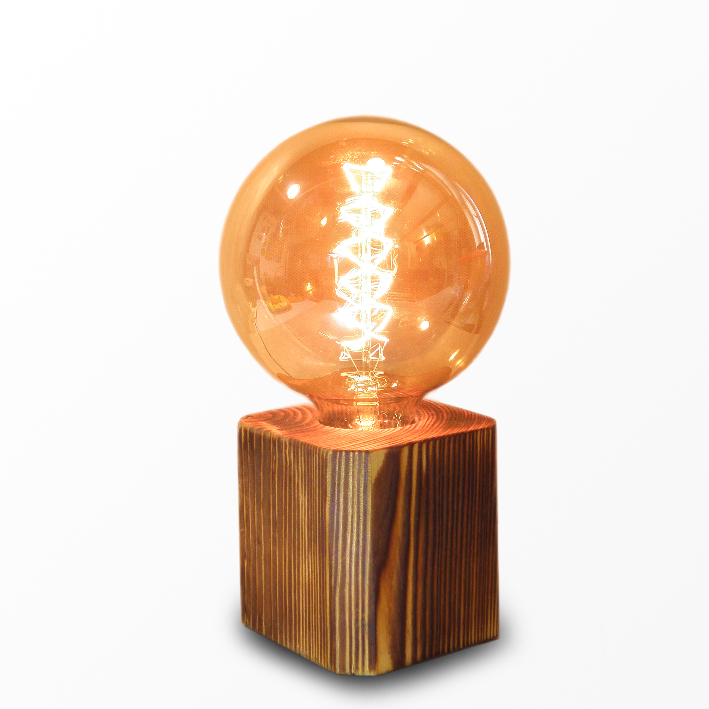 Світильник лофт Куб з сосни