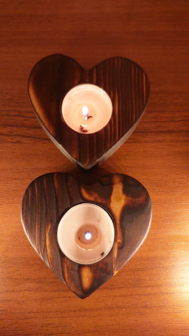 Свічник ручної роботи Серце